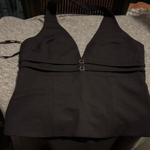 Kookai Black Halter Tank Top